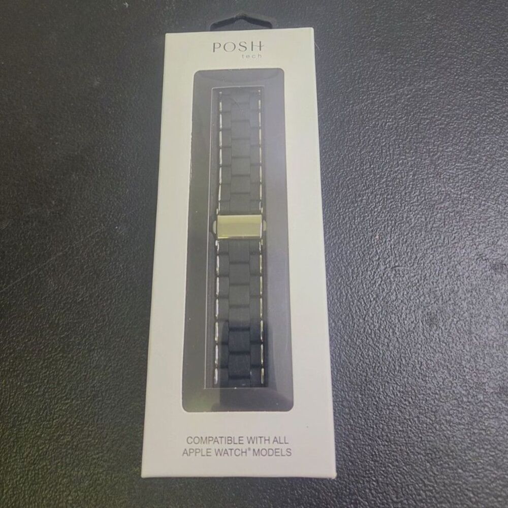 Posh Tech Orla Silicone & Stainless Steel Apple Watch Band